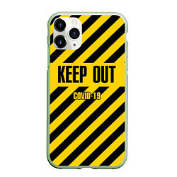 Чехол iPhone 11 Pro матовый Keep out, цвет: 3D-салатовый