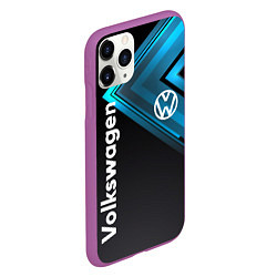 Чехол iPhone 11 Pro матовый Volkswagen, цвет: 3D-фиолетовый — фото 2