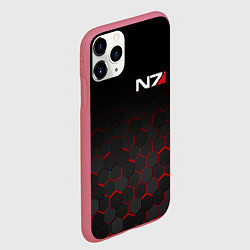 Чехол iPhone 11 Pro матовый MASS EFFECT N7, цвет: 3D-малиновый — фото 2