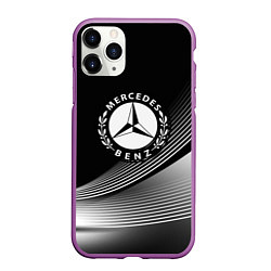 Чехол iPhone 11 Pro матовый MERCEDES-BENZ, цвет: 3D-фиолетовый