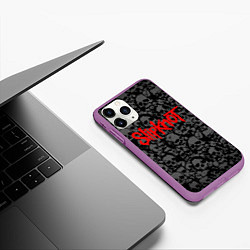 Чехол iPhone 11 Pro матовый SLIPKNOT, цвет: 3D-фиолетовый — фото 2