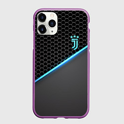 Чехол iPhone 11 Pro матовый Juventus F C, цвет: 3D-фиолетовый