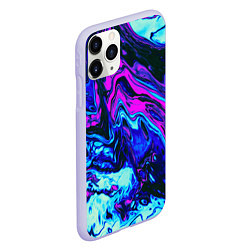 Чехол iPhone 11 Pro матовый DIGITAL ABSTRACT, цвет: 3D-светло-сиреневый — фото 2