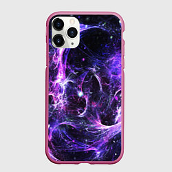 Чехол iPhone 11 Pro матовый SPACE, цвет: 3D-малиновый