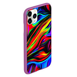 Чехол iPhone 11 Pro матовый ABSTRACT, цвет: 3D-фиолетовый — фото 2