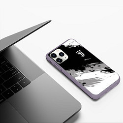 Чехол iPhone 11 Pro матовый Juventus F C, цвет: 3D-серый — фото 2