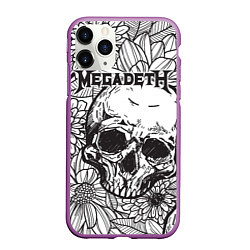 Чехол iPhone 11 Pro матовый Megadeth, цвет: 3D-фиолетовый