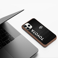 Чехол iPhone 11 Pro матовый TOYOTA, цвет: 3D-коричневый — фото 2