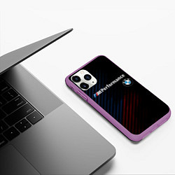 Чехол iPhone 11 Pro матовый BMW PERFORMANCE, цвет: 3D-фиолетовый — фото 2