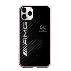 Чехол iPhone 11 Pro матовый MERCEDES, цвет: 3D-розовый