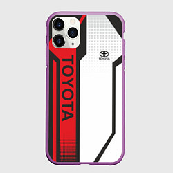 Чехол iPhone 11 Pro матовый Toyota Driver team, цвет: 3D-фиолетовый