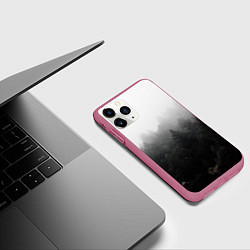 Чехол iPhone 11 Pro матовый Лес, цвет: 3D-малиновый — фото 2