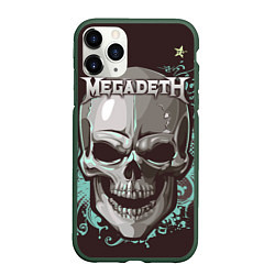 Чехол iPhone 11 Pro матовый Megadeth, цвет: 3D-темно-зеленый
