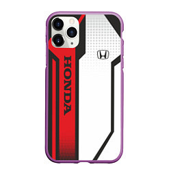 Чехол iPhone 11 Pro матовый Honda Driver team, цвет: 3D-фиолетовый