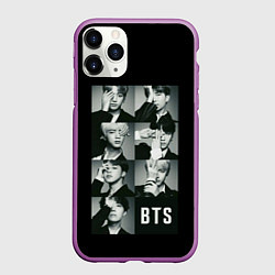 Чехол iPhone 11 Pro матовый BTS, цвет: 3D-фиолетовый