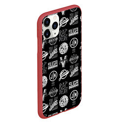 Чехол iPhone 11 Pro матовый BTS, цвет: 3D-красный — фото 2