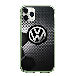 Чехол iPhone 11 Pro матовый VOLKSWAGEN, цвет: 3D-салатовый