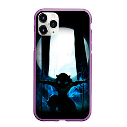 Чехол iPhone 11 Pro матовый KIMETSU NO YAIBA, цвет: 3D-фиолетовый