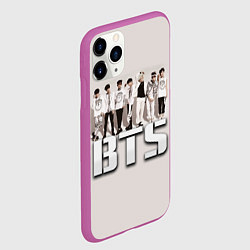 Чехол iPhone 11 Pro матовый BTS, цвет: 3D-фиолетовый — фото 2
