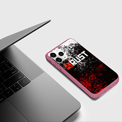 Чехол iPhone 11 Pro матовый RUST, цвет: 3D-малиновый — фото 2
