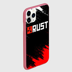 Чехол iPhone 11 Pro матовый RUST, цвет: 3D-малиновый — фото 2