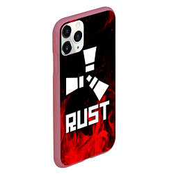 Чехол iPhone 11 Pro матовый RUST, цвет: 3D-малиновый — фото 2