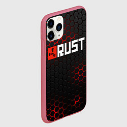 Чехол iPhone 11 Pro матовый RUST, цвет: 3D-малиновый — фото 2