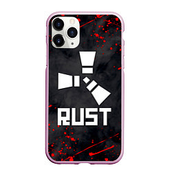 Чехол iPhone 11 Pro матовый RUST, цвет: 3D-розовый