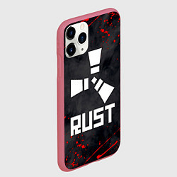 Чехол iPhone 11 Pro матовый RUST, цвет: 3D-малиновый — фото 2