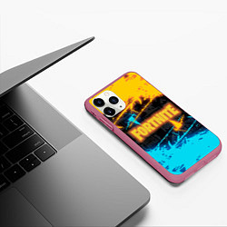 Чехол iPhone 11 Pro матовый FORTNITE, цвет: 3D-малиновый — фото 2