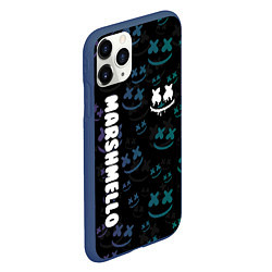 Чехол iPhone 11 Pro матовый Marshmello, цвет: 3D-тёмно-синий — фото 2