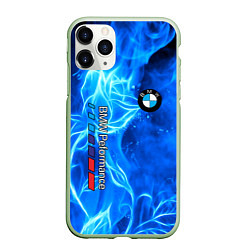 Чехол iPhone 11 Pro матовый BMW, цвет: 3D-салатовый