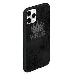 Чехол iPhone 11 Pro матовый КоронаВирус, цвет: 3D-черный — фото 2