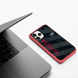 Чехол iPhone 11 Pro матовый TOYOTA, цвет: 3D-красный — фото 2
