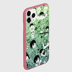 Чехол iPhone 11 Pro матовый Anime, цвет: 3D-малиновый — фото 2