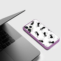 Чехол iPhone 11 Pro матовый Муравьи, цвет: 3D-фиолетовый — фото 2