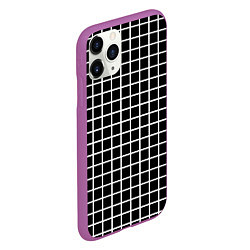 Чехол iPhone 11 Pro матовый Клечатая, цвет: 3D-фиолетовый — фото 2