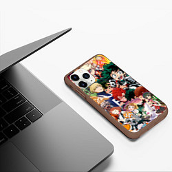 Чехол iPhone 11 Pro матовый Моя геройская академия, цвет: 3D-коричневый — фото 2