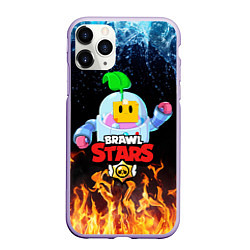 Чехол iPhone 11 Pro матовый BRAWL STARS SPROUT, цвет: 3D-светло-сиреневый