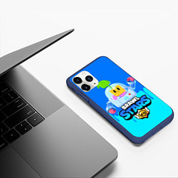 Чехол iPhone 11 Pro матовый Brawl Stars SPROUT, цвет: 3D-тёмно-синий — фото 2