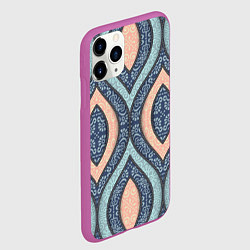 Чехол iPhone 11 Pro матовый Восточный орнамент, цвет: 3D-фиолетовый — фото 2