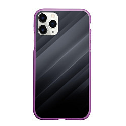 Чехол iPhone 11 Pro матовый GRAY WAVES, цвет: 3D-фиолетовый