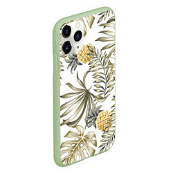 Чехол iPhone 11 Pro матовый Тропики хаки, цвет: 3D-салатовый — фото 2