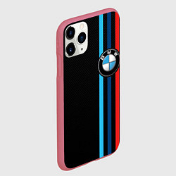 Чехол iPhone 11 Pro матовый BMW M SPORT CARBON, цвет: 3D-малиновый — фото 2