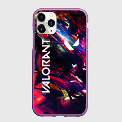 Чехол iPhone 11 Pro матовый VALORANT, цвет: 3D-фиолетовый