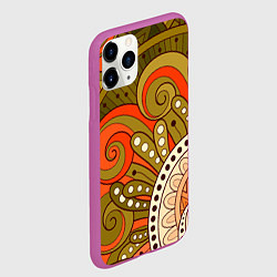 Чехол iPhone 11 Pro матовый Детский оранжево-болотный, цвет: 3D-фиолетовый — фото 2