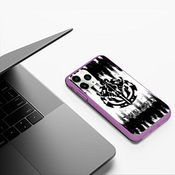 Чехол iPhone 11 Pro матовый Overlord, цвет: 3D-фиолетовый — фото 2