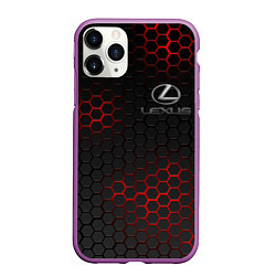 Чехол iPhone 11 Pro матовый LEXUS, цвет: 3D-фиолетовый
