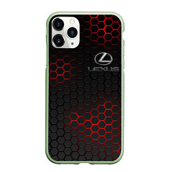 Чехол iPhone 11 Pro матовый LEXUS, цвет: 3D-салатовый