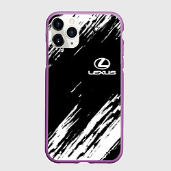 Чехол iPhone 11 Pro матовый LEXUS, цвет: 3D-фиолетовый